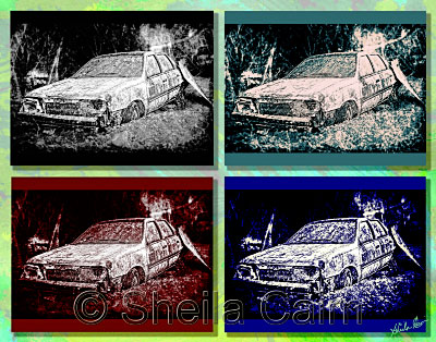 Old abandoned car in San Ignacio, Belize